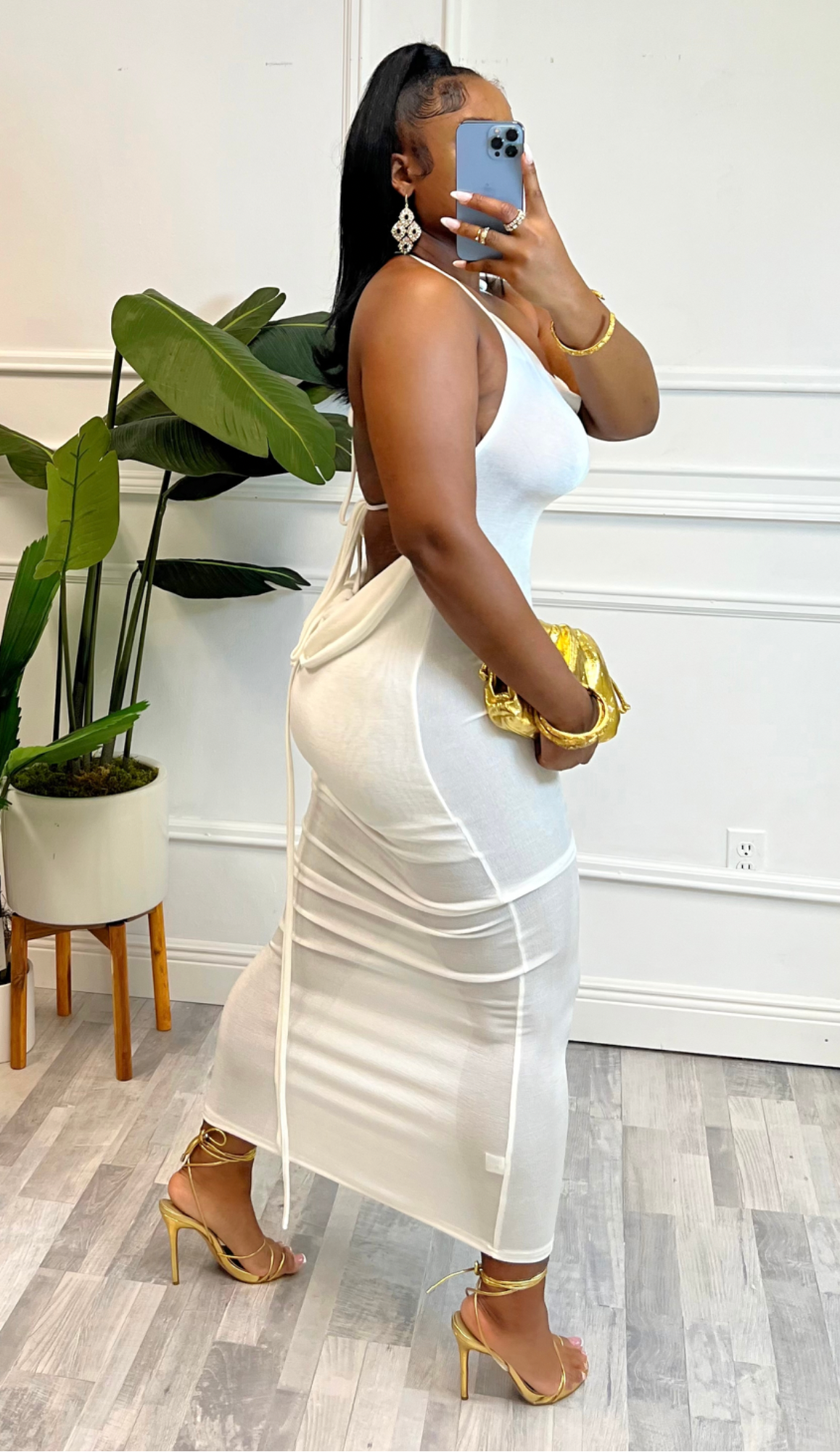 Tied up maxi sales dress