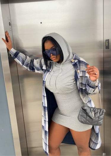 AVIBRANTHING Hoodie Dress