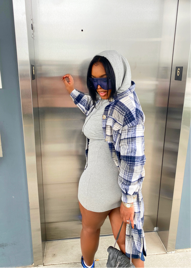AVIBRANTHING Hoodie Dress